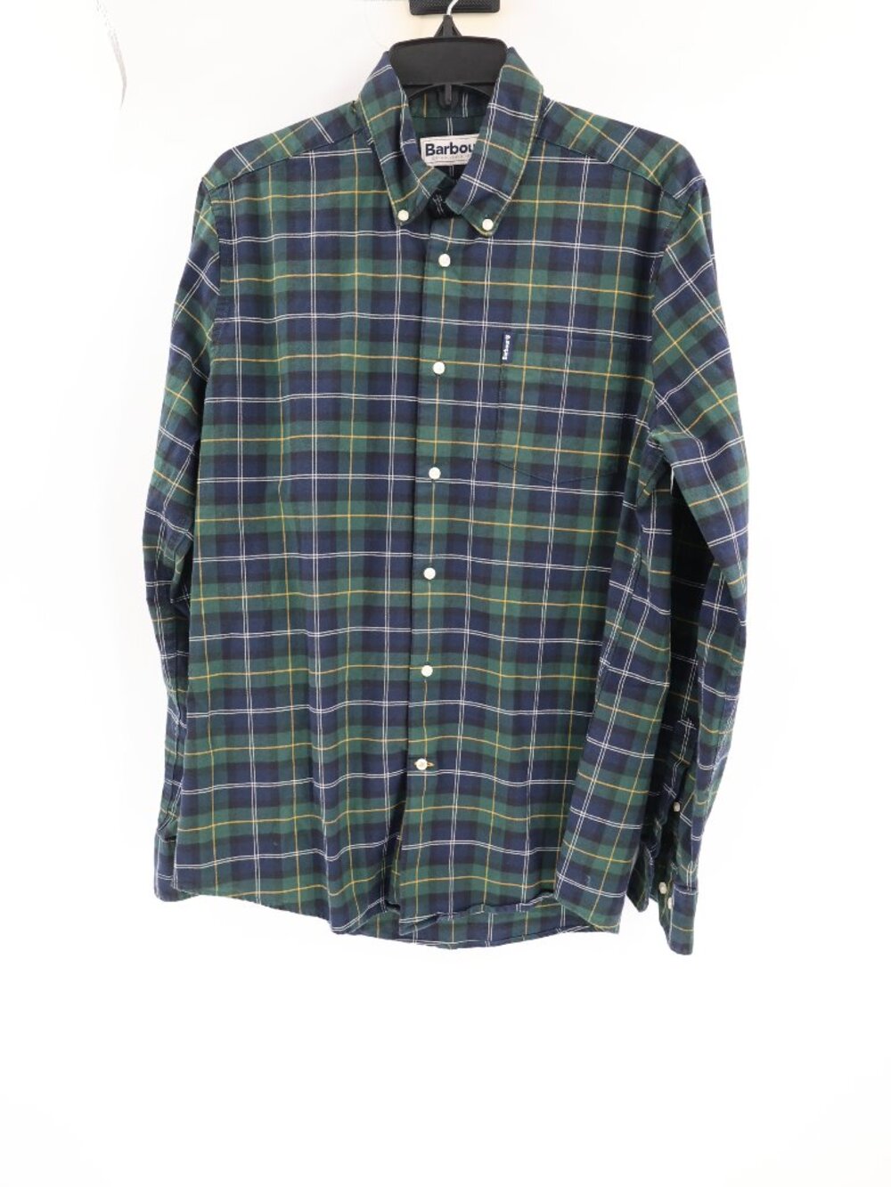 Barbour Shirt Men Small Tartan Tailored Fit Button Down Long Sleeve Cotton Plaid